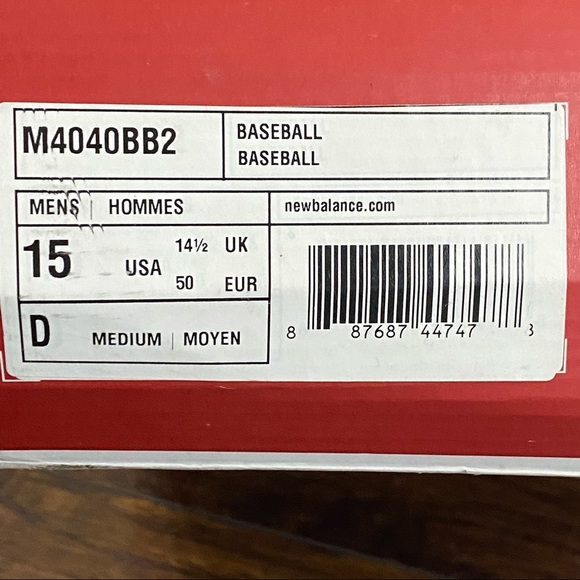 New Balance Men\'s SZ 15 D Baseball Cleat Shoes NWT main image 12